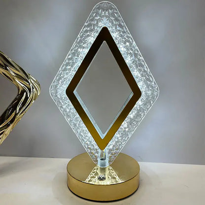 📢📢 50 % popusta! ✨ Staklena noćna lampa geometrijskog dizajna: upravljanje dodirom, 3 boje, USB punjenje, 🏠 ugodna rasvjeta za spavaću sobu.