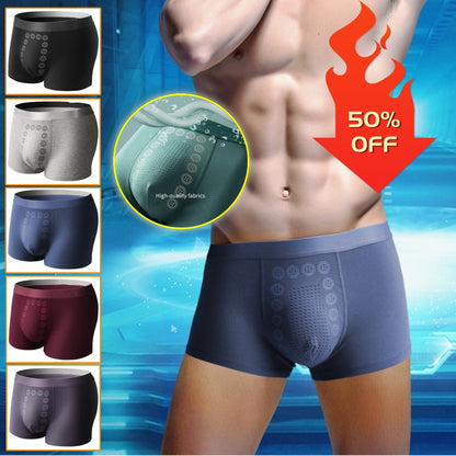 👍🩲Conjunto de calzoncillos bóxer de tres piezas transpirables y antibacterianos para hombre