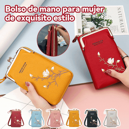 🔥👜 Nueva cartera antirrobo multicapa de gran capacidad con cremallera bordada a la moda para mujer