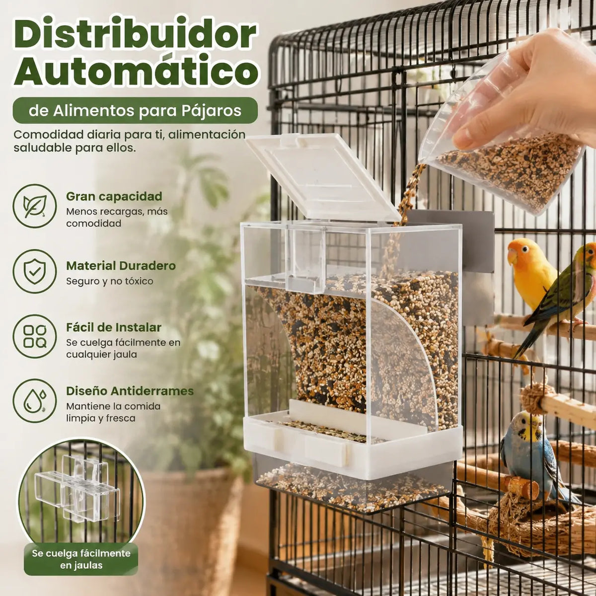 Comedero Automático para Pájaros