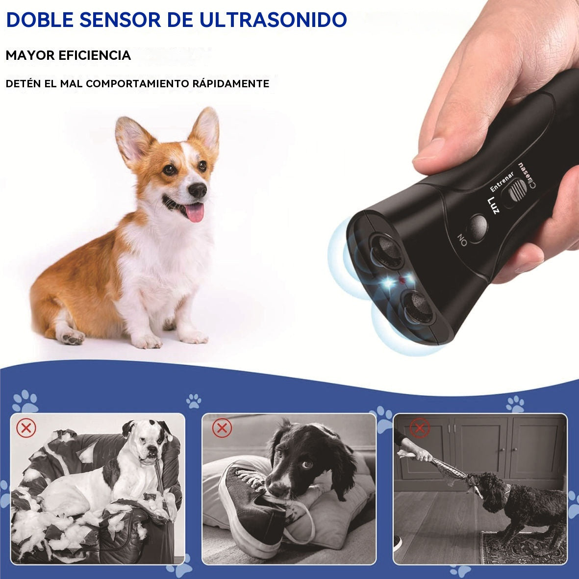🐶🔥【Compra 1 y obten 1 gratis】 Ahuyentador Ultrasónico para Perros – Seguro, Portátil y Eficaz