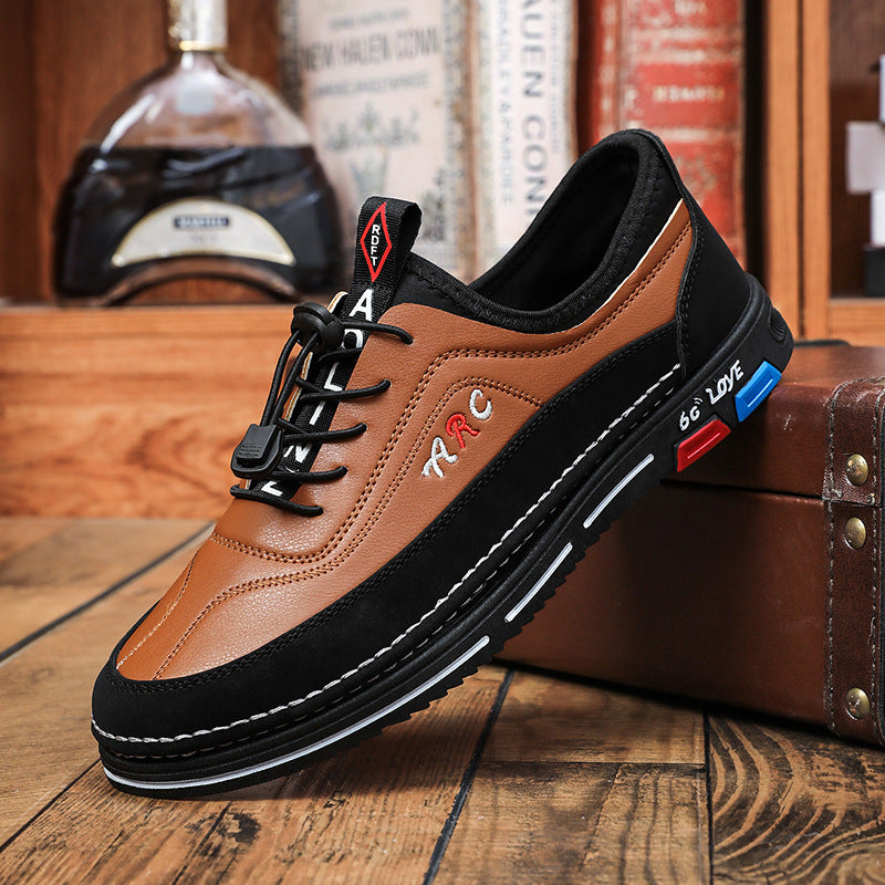💯🔥👟【39-48】Los zapatos de negocios casuales para hombre están hechos de cuero impermeable y resistente a las manchas con una suela suave para un uso cómodo.