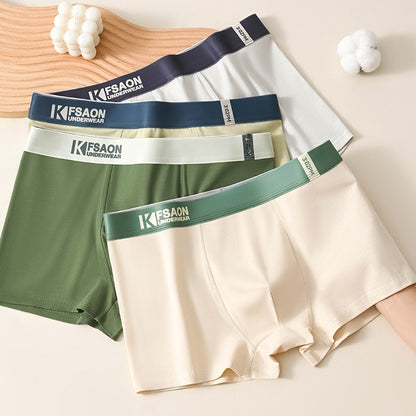 🧊🌟【Compra 3 y llévate 3 gratis】【L-4XL】Calzoncillos bóxer de tiro medio, cómodos y transpirables para hombre
