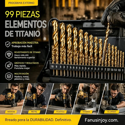 🏭⚒️ Broca con revestimiento de titanio, perforación duradera en madera, metal y plástico, ideal para proyectos de bricolaje profesionales ✨