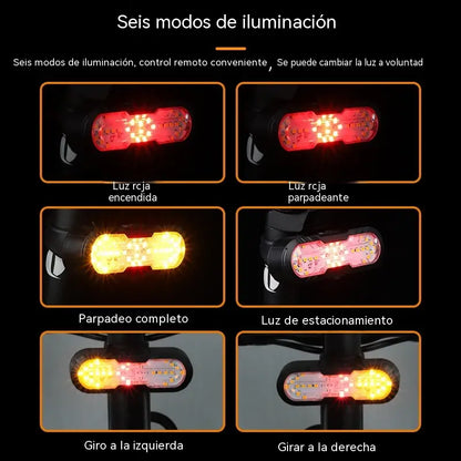 🚴Nueva bocina inalámbrica multifuncional con intermitentes a control remoto