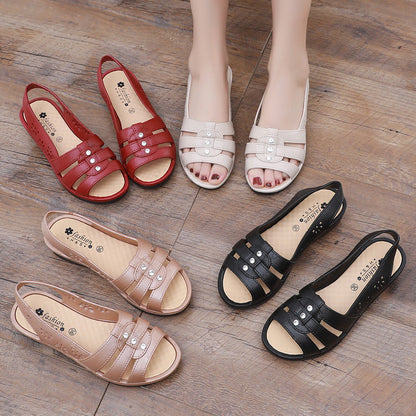 【50%OFF】【36-40】Nuevas sandalias de verano para mujer, informales y cómodas, planas, antideslizantes y resistentes al desgaste