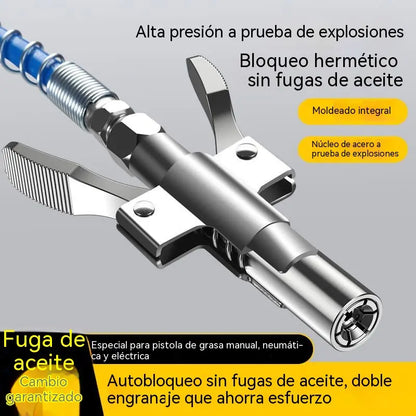 🔩🔧Engrasador autoblocante de alta presión con abrazadera de bloqueo de doble asa
