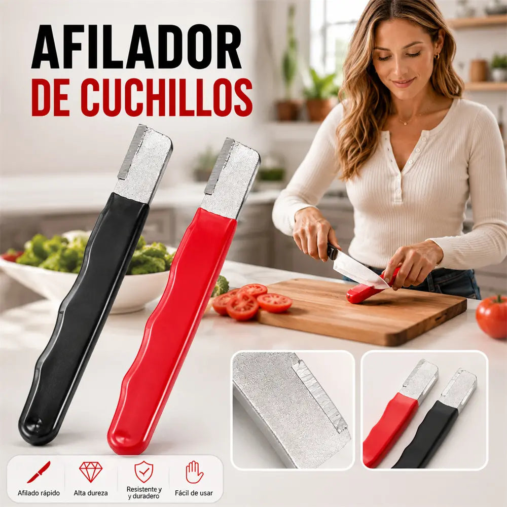 【2 pieza】Afilador de cuchillos portátil y rápido para tijeras de jardín, cuchillos de cocina y raspadores.