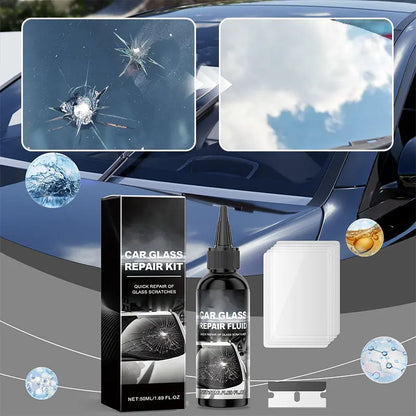 🔥Kit de reparación rápida de grietas en parabrisas🚗🔍