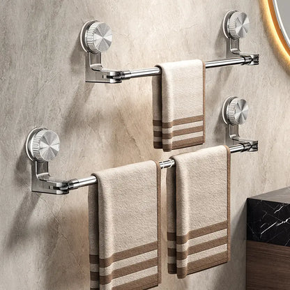 🎁Precio más bajo por tiempo limitado✨🚿Diseño ligero y sin perforaciones —Toallero retráctil con ventosa