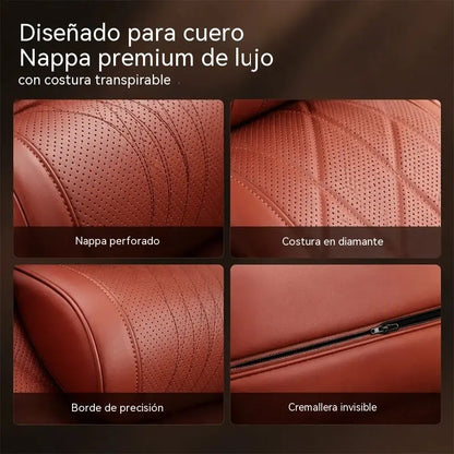 🚗💤 ¡Alivia la fatiga al conducir! Almohada universal de espuma viscoelástica para el cuello y el reposacabezas del coche, cojín ergonómico para viajes largos por carretera.