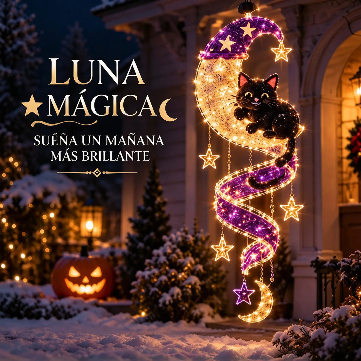 🎄 Colección de luces LED colgantes en espiral con magia navideña ✨