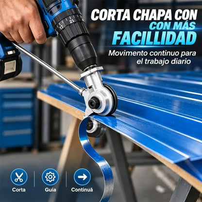 🔧⚡ Adaptador Cortador de Chapa para Taladro | Accesorio de Corte para Metal y Láminas de Hierro DIY