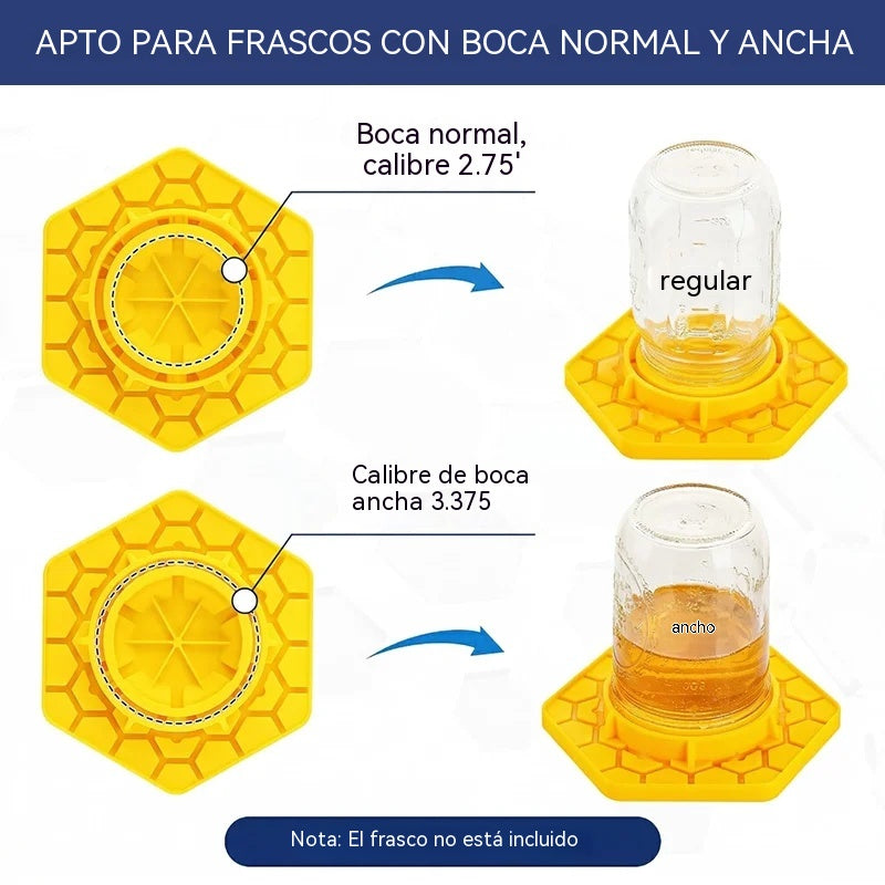 【4 piezas】Bebederos para abejas con diseño de panal y estaca – Dispensador de agua automático antiahogamiento para jardín