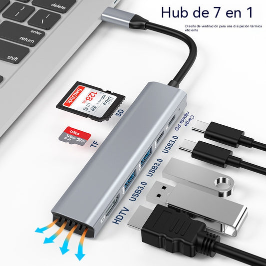 🔌✨ Hub USB-C portátil 5 en 1 con salida HDMI 4K 🎥💻