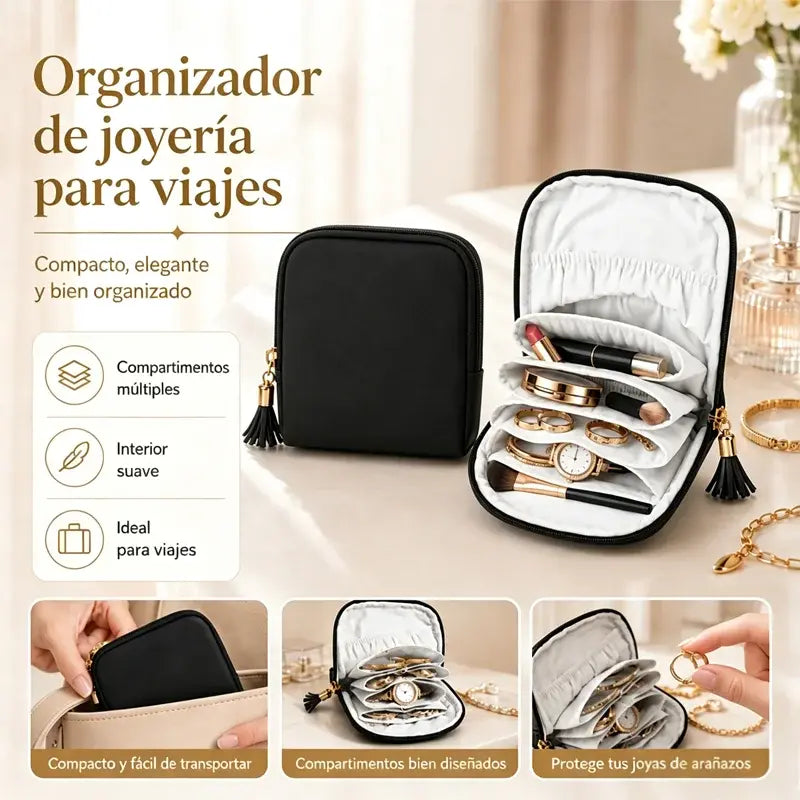 👝✨ Mini neceser multifuncional para mujer, ideal para guardar cosméticos, pintalabios, joyas y monedas.