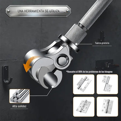⚙️🛠️🔩Tornillos para ajustar la holgura de la puerta, llaves ajustables y herramientas profesionales para ajustar las bisagras.