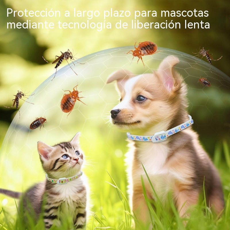 🔥Compra 1 y llévate 1 gratis🔥🐾 Collar repelente de plagas para mascotas con aceites esenciales naturales 🦟Protección segura contra pulgas y garrapatas para perros y gatos 💚