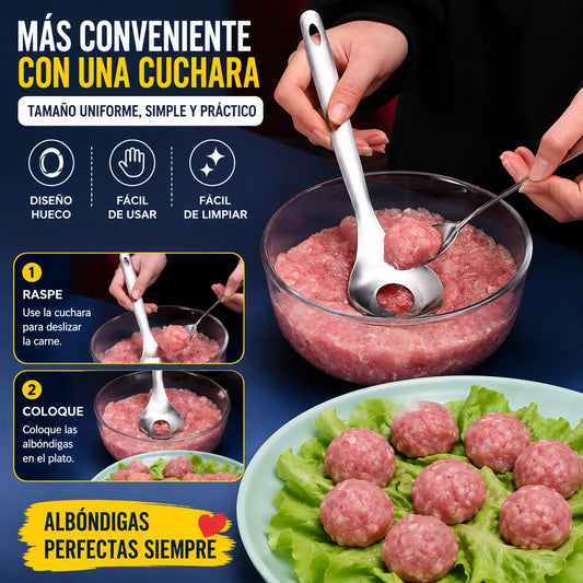 🍖 【3 kosi】Kalup za mesne kroglice iz nerjavečega jekla 304 – Idealen za izdelavo mesnih in ribjih mesnih kroglic, kot nalašč za domačo kuhinjo 🥄