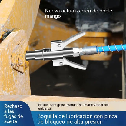 🔩🔧Engrasador autoblocante de alta presión con abrazadera de bloqueo de doble asa
