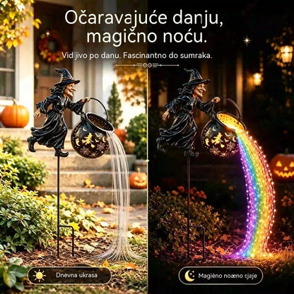 🧙‍♀️🎃LED vrtna svjetiljka u obliku vještičkog kotla – zadivljujući vanjski ukrasi 🔮✨