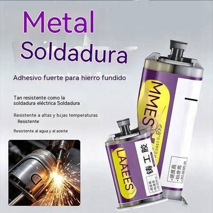 👍【2 piezas 25 euros】🧰 Adhesivo de gran resistencia para fundición. ✅ Apto para metal, acero inoxidable, plástico, etc. Se puede soldar tras el curado. 🔥 Resistente al agua y al calor.