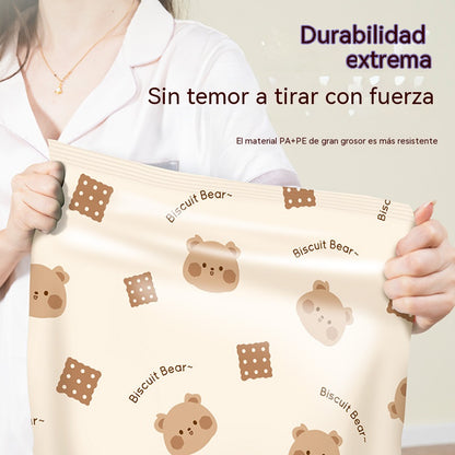【 5 artículos por 28 euros 】 Bolsa de almacenamiento al vacío grande y compresible: no requiere bomba, es a prueba de fugas e ideal para ahorrar espacio en maletas y en casa