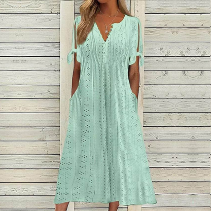🏆【Najprodavaniji】[S-5XL]👗Jednostavna i prekrasna jednobojna haljina