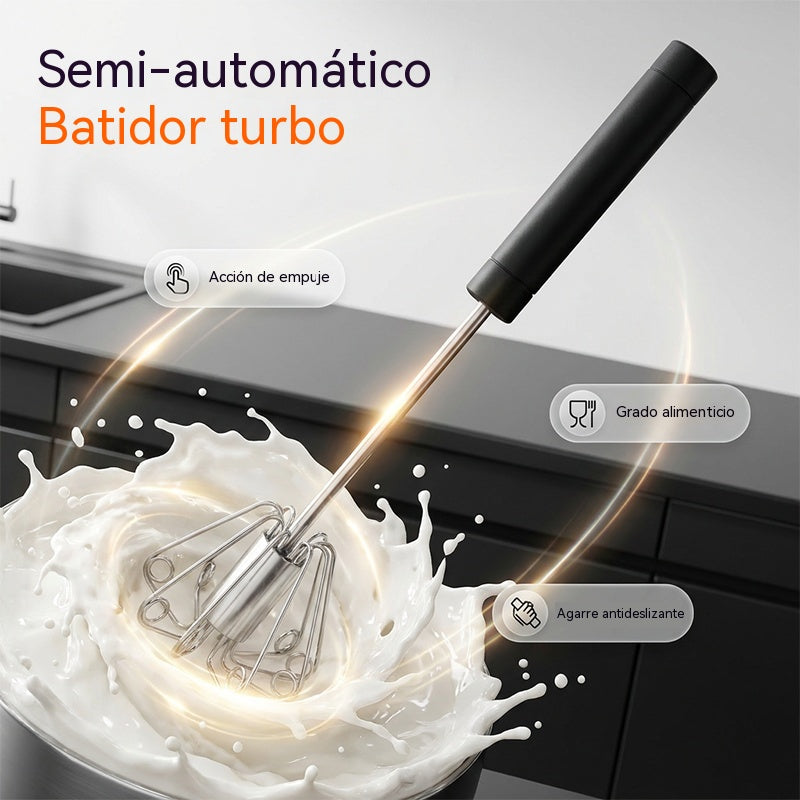 🔥【Juego de 3 piezas】Solo 26 euros 💖 Batidor de huevos semiautomático de acero inoxidable