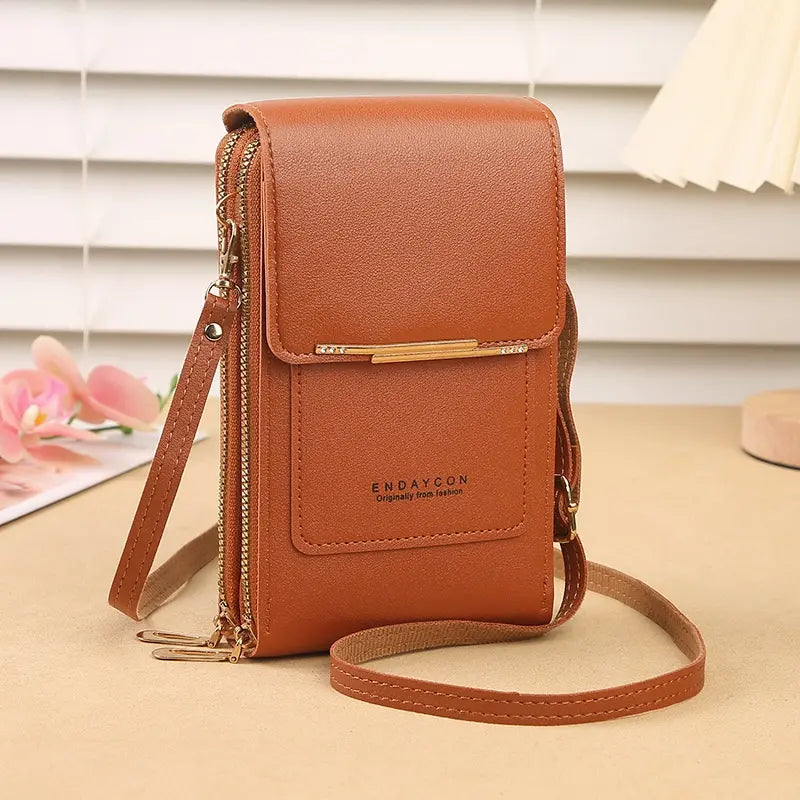 📢 ¡50 % de descuento! Bolso de piel auténtica para mujer compatible con pantallas táctiles.