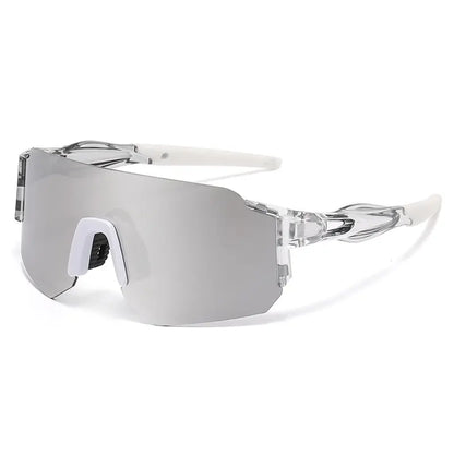 Gafas deportivas de montura grande con protección UV.