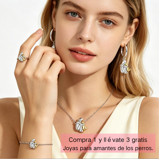 😻🐶 Un elegante conjunto de joyas, imprescindible para los amantes de los perros.