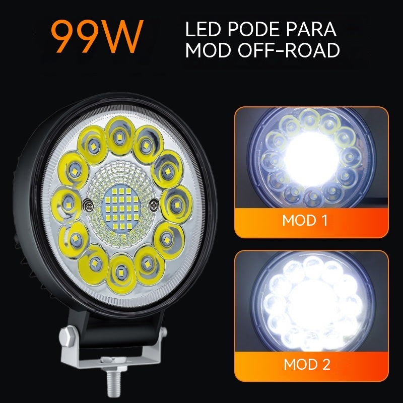 💡【2 piezas】🚨Faros LED redondos de 99 W para coches modificados, faros auxiliares para vehículos todoterreno