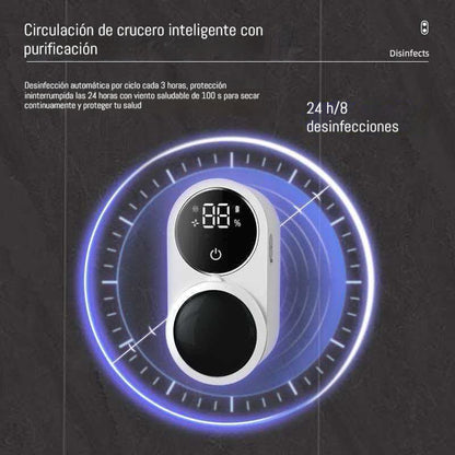 🦠🔋Miniportacepillos de dientes automático de pared con función de esterilización UV.