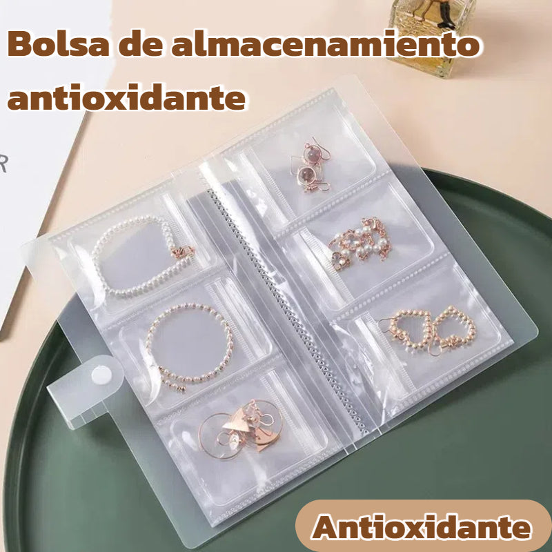 🌟Bolsa de almacenamiento de joyas a prueba de polvo, bolsa de almacenamiento de joyas portátil de PVC transparente