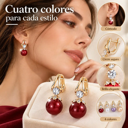 💋Pendientes de plata con perlas de lujo francés de nuevo estilo 2026