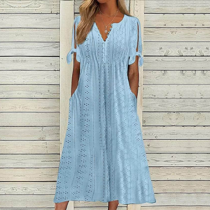 🏆【Najprodavaniji】[S-5XL]👗Jednostavna i prekrasna jednobojna haljina