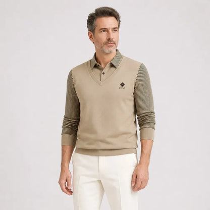 👔Razprodaja ob koncu leta🔥【M-4XL】Moški dvodelni komplet iz vrhunskega kašmirja, topel in vsestranski.