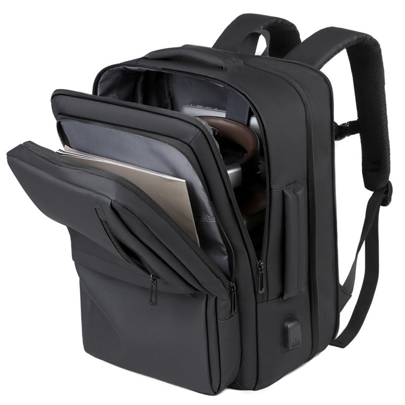 Mochila extensible de gran capacidad para hombre, adecuada para viajes de negocios y viajes en general.