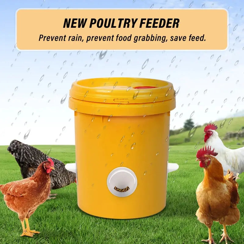 🔥【Paquete de 5 + Sierra de corona】🐔 Comedero automático: una solución práctica para criar pollos, patos y gansos.