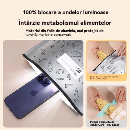 🥩【30 tašiek za 21 eur 】Vrecko z hliníkovej fólie potravinárskej kvality so zipsom na zachovanie čerstvosti, vhodné do domácej chladničky