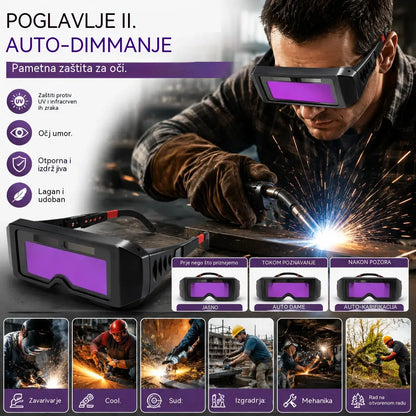 Zaštitne naočale za zavarivanje otporne na luk, naočale za zavarivanje koje mijenjaju boju.