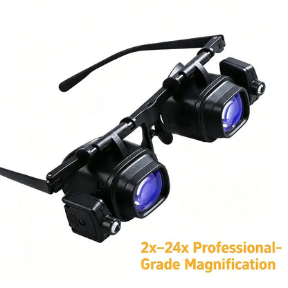 🔍 ⏰ Lupa LED de precisión para electrónica y manualidades: soporte ajustable, zoom de 10x a 20x; ideal para soldar, reparar relojes o pintar maquetas en miniatura 🛠️