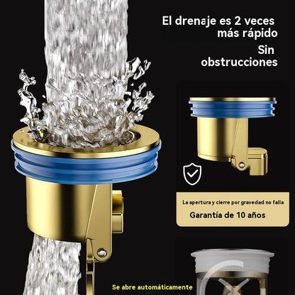 🔥 Desagüe universal de latón para suelo con núcleo desodorizante antiolor 🚿✨