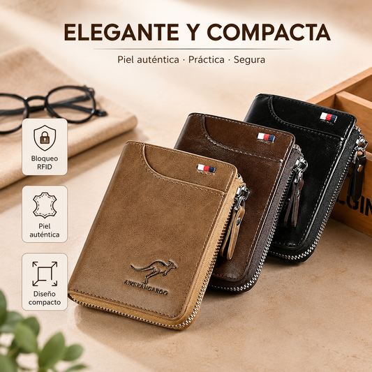 🔥50%OFF 🔥Cartera antimagnética 2025 para hombre Cartera de cuero suave de gran capacidad