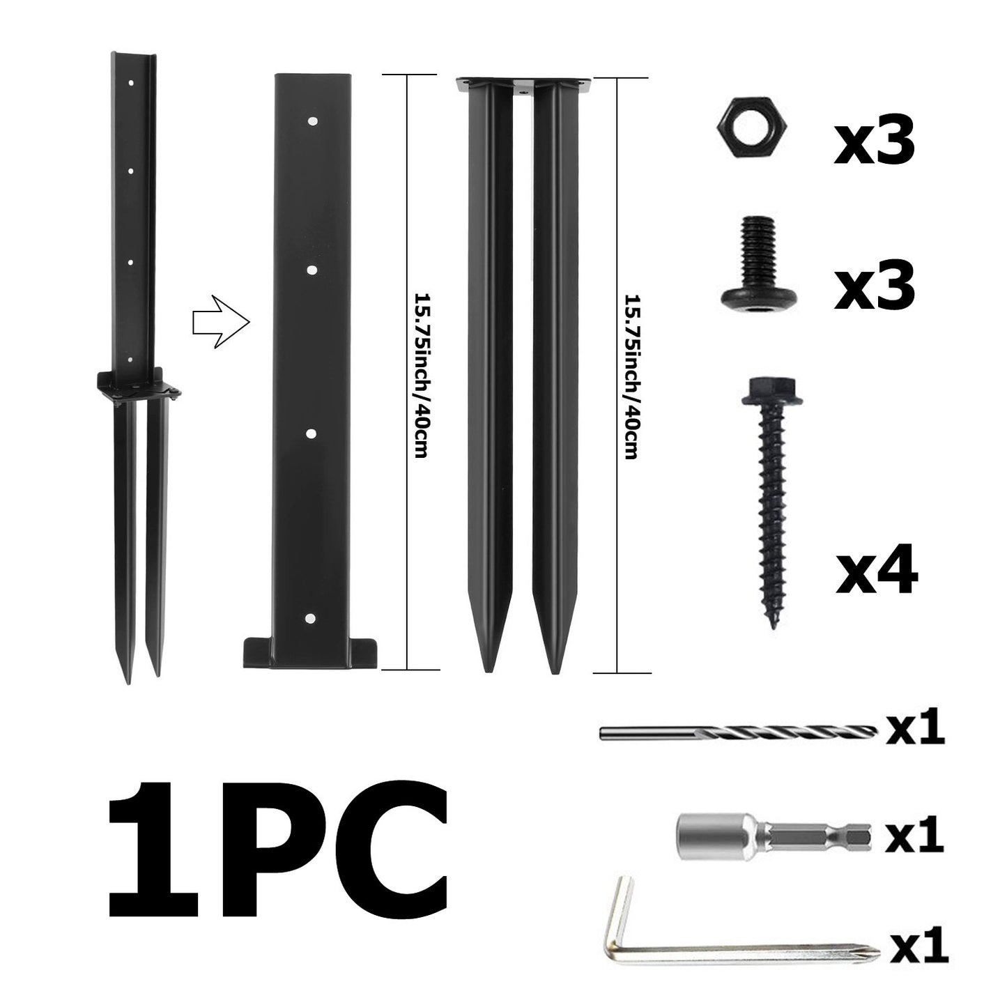 Kit de reparación de postes de cerca de alta resistencia
