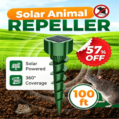 🔥【57% DE DESCUENTO】🔥Repelente ultrasónico solar para animales de exterior: puede ahuyentar pájaros y animales.