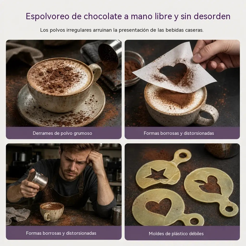☕ Plantilla de acero inoxidable para arte latte