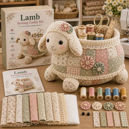 🧵 DIY sada na ušití patchworkového organizéru na šití s motivem zvířátek 🎨