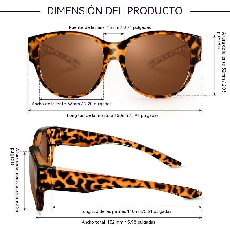 🕶Nuevas gafas de sol polarizadas grandes estilo ojo de gato con protección UV400